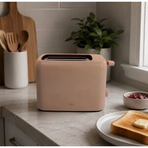 CWC Cook Color Electric Toaster 2-Slice Matte Blush Pink 700W Kitchen New 104-48